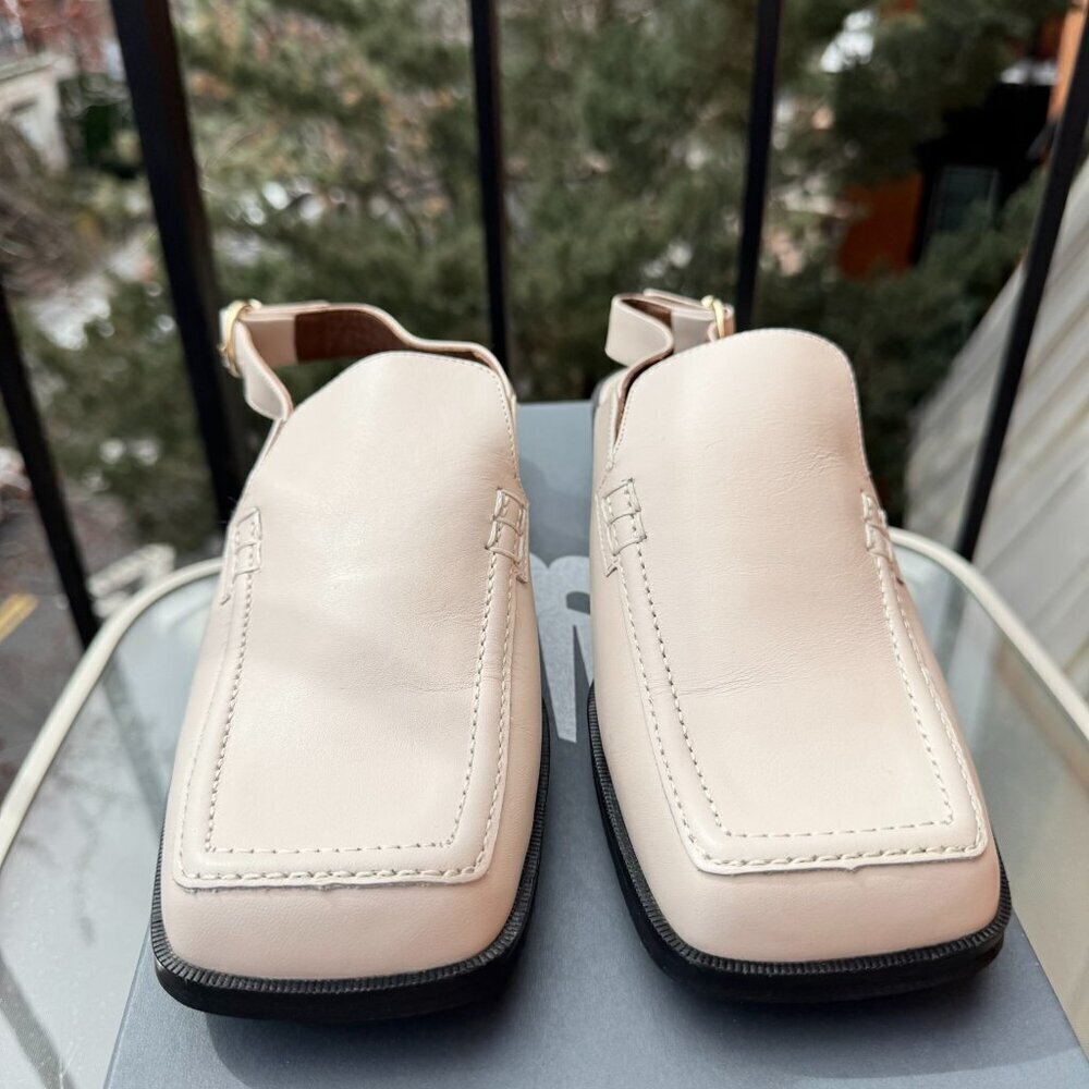 ALOHAS Abe Slingback Leather Slingback Loafers ream Gold Womens 8.5 / 39 - Picture 13 of 16